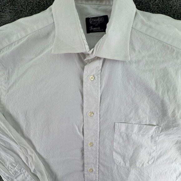 Gitman Bros For Franco’s VA Long Sleeve Button Up Shirt Men’s White TTX 15.5 35 - Picture 1 of 15